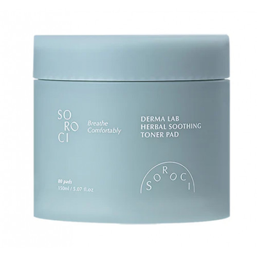 Soroci Derma Lab Herbal Soothing Toner Pad Nomierinoši tonizējoši spilventiņi 80vnt