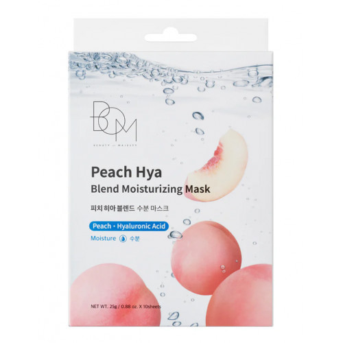 BOM Peach Hya Blend Moisturizing Mask 10 gab.