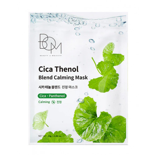 BOM Cica Thenol Blend Calming Mask Ādu nomierinošas lokšņu sejas maskas 10 gab.