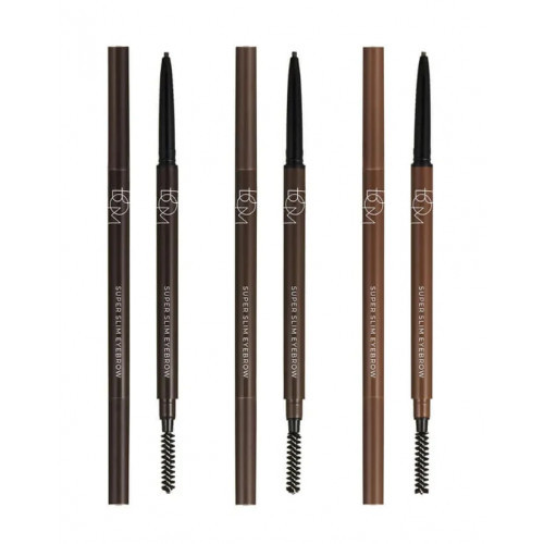 BOM Super Slim Eyebrow Uzacu zīmulis 01 Charcoal Brown