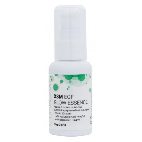 Cliniccare X3M EGF Glow Essence Moisturizer Step 2 Essence–serums ar antipigmentācijas iedarbību 50ml