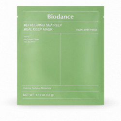 Biodance Refreshing Sea Kelp Real Deep Mask Sebuma izdalīšanos līdzsvarojoša nakts lokšņu sejas maska 34g