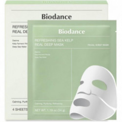 Biodance Refreshing Sea Kelp Real Deep Mask Sebuma izdalīšanos līdzsvarojoša nakts lokšņu sejas maska 34g