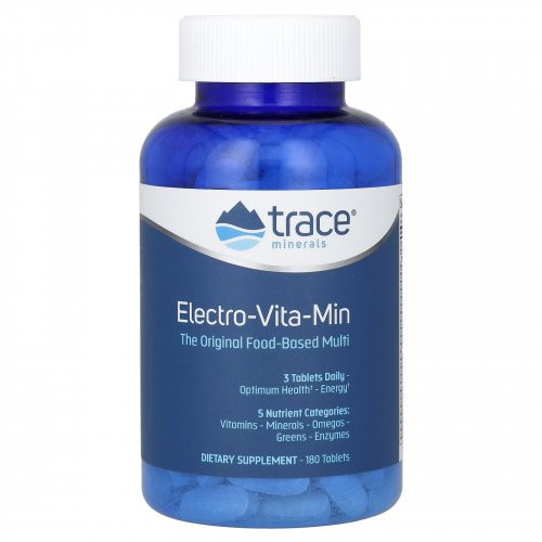 Trace Minerals Electro-Vita-Min Daily 5 Multivitamīnu un minerālvielu komplekss ar omega skābēm 180 kapsulas