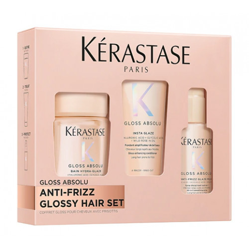 Kérastase Gloss Absolu Anti - Frizz Glossy Hair Set Matu kopšanas komplekts Komplekts