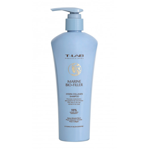 T-LAB Professional Marine Bio-Filler Hydra Collagen Shampoo Šampūns ar hidrolizētu kolagēnu 300ml