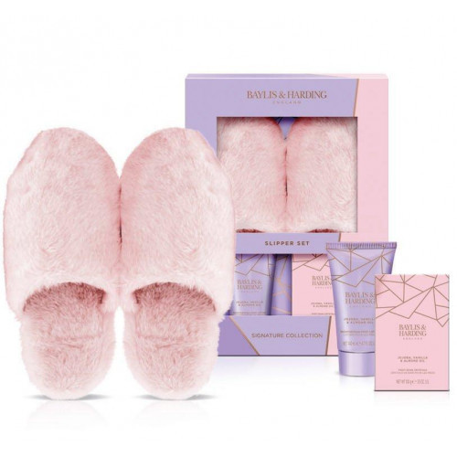 Baylis & Harding Jojoba, Vanilla & Almond Oil Luxury Slipper Gift Set Komplekts sievietēm