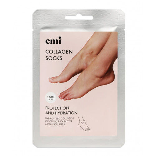 E.Mi Collagen Socks Kolagēna zeķes pēdu kopšanai 1 pair