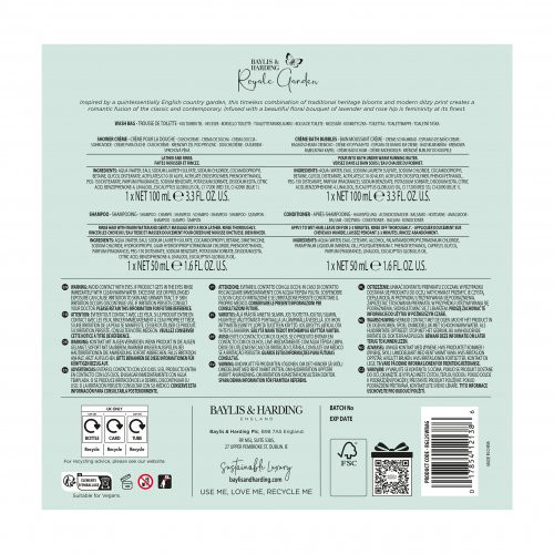 Baylis & Harding Royale Garden Luxury Wash Bag Gift Set Dāvanu komplekts