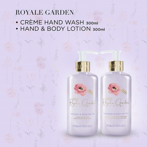 Baylis & Harding Royale Garden Rose, Poppy & Vanilla Luxury Hand Care Gift Set Roku kopšanas komplekts 2x300ml