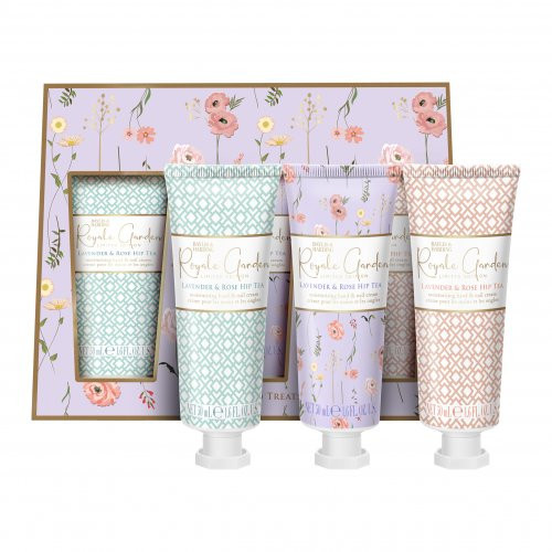 Baylis & Harding Royale Garden Rose, Poppy & Vanilla Luxury Hand Treats Gift Set Roku krēma komplekts 3x50ml