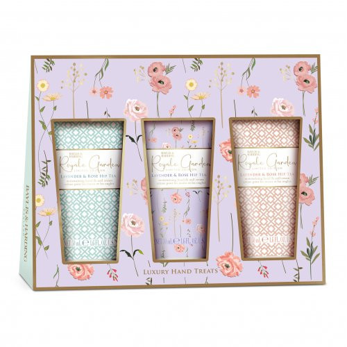 Baylis & Harding Royale Garden Rose, Poppy & Vanilla Luxury Hand Treats Gift Set Roku krēma komplekts 3x50ml