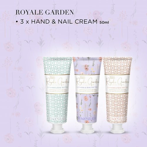 Baylis & Harding Royale Garden Rose, Poppy & Vanilla Luxury Hand Treats Gift Set Roku krēma komplekts 3x50ml