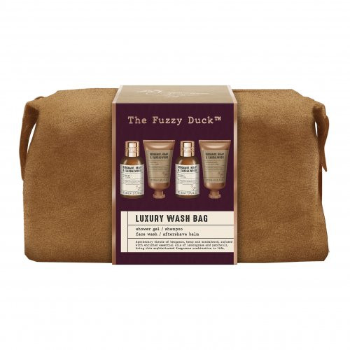 Baylis & Harding The Fuzzy Duck Bergamot, Hemp & Sandalwood Men's Luxury Wash Bag Gift Set Ceļojumu komplekts vīriešiem