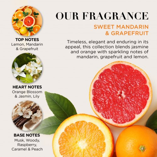 Baylis & Harding Sweet Mandarin & Grapefruit Luxury Pamper Present Gift Box Set Svinīgi iesaiņots ķermeņa kopšanas komplekts