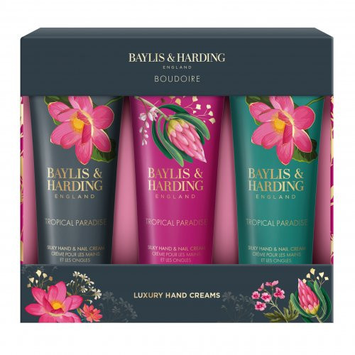 Baylis & Harding Boudoire Luxury Tropical Paradise Hand Cream Set Roku krēmu komplekts 3x50ml