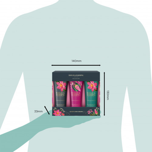 Baylis & Harding Boudoire Luxury Tropical Paradise Hand Cream Set Roku krēmu komplekts 3x50ml