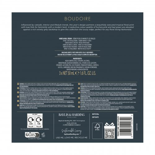 Baylis & Harding Boudoire 3 Hand Cream Set Roku krēmu komplekts 3x50ml