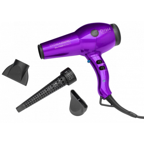 Diva Pro Styling Ultima 5000 Pro Hair Dryer Matu fēns Black