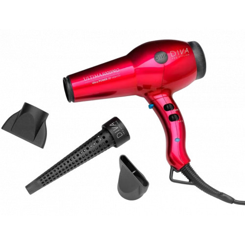 Diva Pro Styling Ultima 5000 Pro Hair Dryer Matu fēns Black