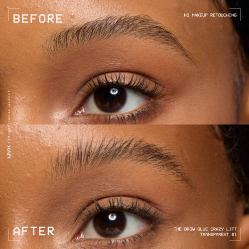 NYX Professional Makeup The Brow Glue Crazy Lift Brow Lamination Gel Uzacu līme Clear