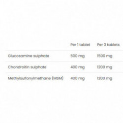VPLab Nutrition Glucosamine Chondroitin MSM Uztura bagātinātājs ar glikozamīnu, hondroitīnu un MSM 90 kapsulas
