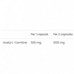 VPLab Nutrition Nutrition UltraVit Acetyl-L-Carnitine Uztura bagātinātājs vielmaiņas uzlabošanai 60 kapsulas