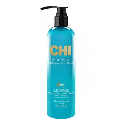 CHI Curls Defined Detangling Conditioner Atjaunojošs kondicionieris ar alveju un agaves nektāru 340ml