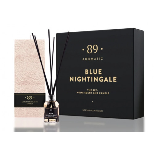 Aromatic 89 Home Fragrance & Perfumed Candle Set Mājas aromāta un sveces komplekts Blue Nightingale
