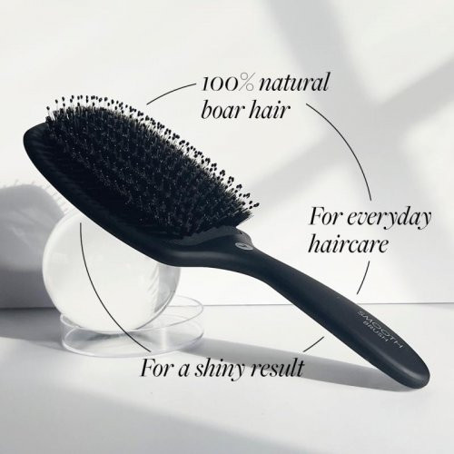 HH Simonsen Paddle Smooth Brush Matu suka ar dabīgiem sariem Black