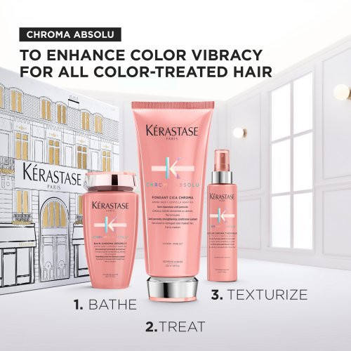 Kérastase Chroma Absolu Holiday Gift Set 2025 Mitrinošs, aizsargājošs komplekts krāsotiem matiem