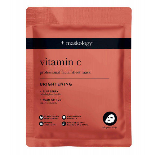 Maskology Vitamin C Professional Sheet Mask Lokšņu sejas maska ar C vitamīnu 22ml