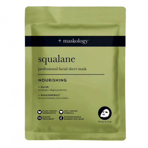 Maskology Squalane Professional Sheet Mask Lokšņu sejas maska ar skvalānu 22ml