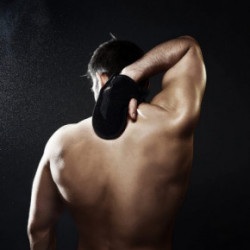 Glov Men's Exfoliation and Body Washing Glove Vīriešu skrubēšanas un ķermeņa mazgāšanas cimdš Black