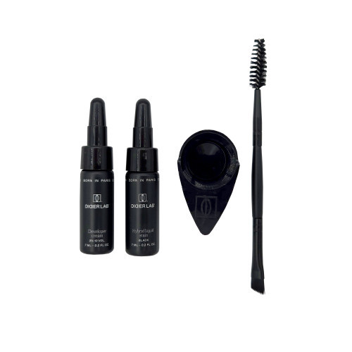 Didier Lab Hybrid Liquid Stain Brow & Lash Kit Uzacu un skropstu krāsošanas komplekts Black