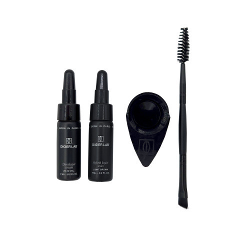 Didier Lab Hybrid Liquid Stain Brow & Lash Kit Uzacu un skropstu krāsošanas komplekts Black