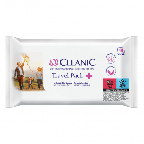 Cleanic Refreshing Wet Wipes Mitrās salvetes 15vnt