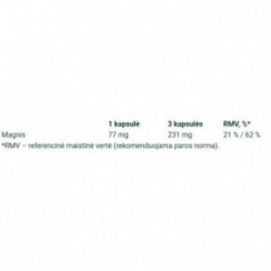 Ecosh Magnesium Uztura bagātinātājs, bioaktīvs magnija malāts 90 kapsulas