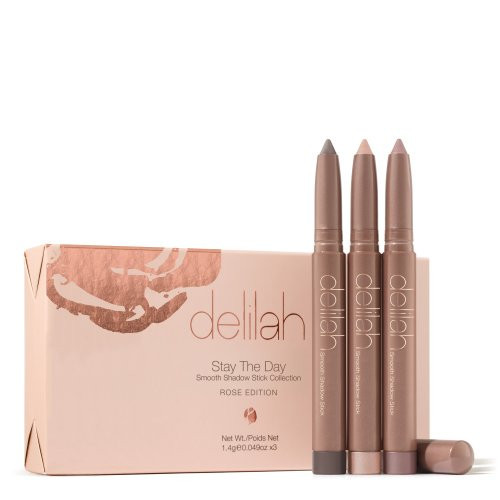 Delilah Stay The Day Rose Edition Smooth Shadow Stick Collection Zīmuļu acu ēnu komplekts 1.4g x 3