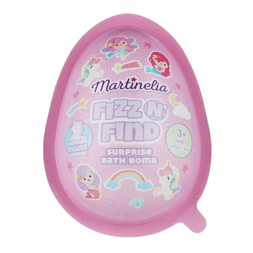 Martinelia Fizz N' Find Surprise Bath Bomb Vannas bumba bērniem ar pārsteigumu iekšā Purple