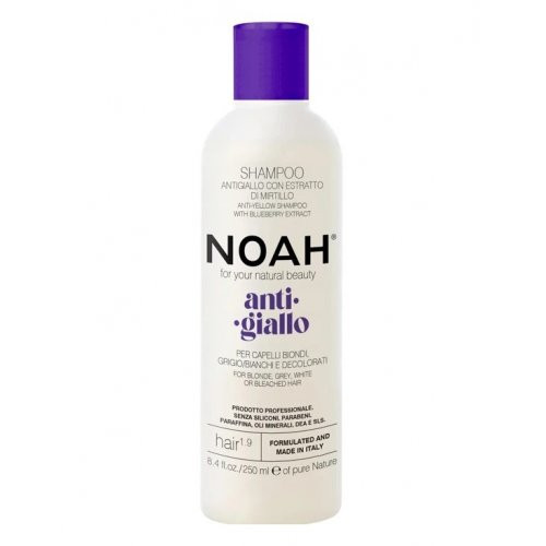 Noah 1.9 Anti-Yellow Shampoo With Blueberry Extract Dzeltenus toņus neitralizējošs šampūns 250ml