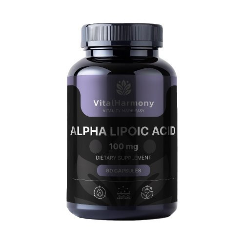Vitalharmony Alpha Lipoic Acid 100 mg Uztura bagātinātāji 90 kapsulas