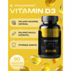 Vitalharmony D3 4000 IU Uztura bagātinātājs 90 kapsulas