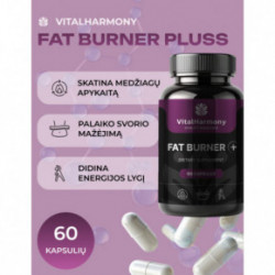 Vitalharmony Fat Burner + Efektīvs tauku dedzinātājs 60 kapsulas