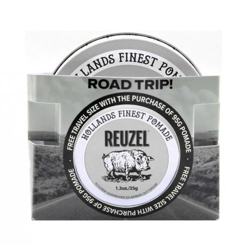 Reuzel Clay Pomade Road Trip Set Matētu, stipras fiksācijas pomāžu komplekts 95g+35g