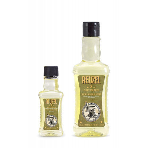 Reuzel 3-in-1 Tea Tree Shampoo Road Trip Pack Matu kopšanas komplekts 350ml + 100ml