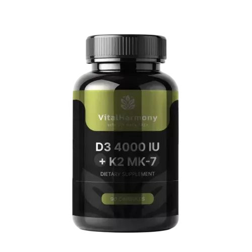 Vitalharmony D3 4000 + K2 Uztura bagātinātājs 90 kapsulas