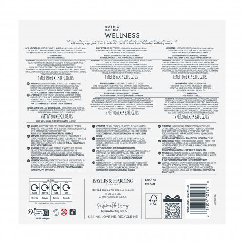 Baylis & Harding Wellness Luxury Candlelit Bathing Gift Set Dāvanu komplekts