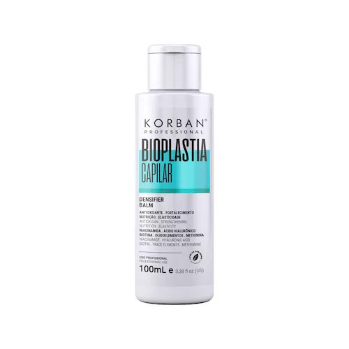 Korban Professional Bioplastia Capilar Densifier Balm Intensīvi atjaunojoša matu maska 100ml