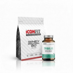 KlipShop Iconfit Whey Protein & Tribulus Supplement For Men Gift Set Sūkalu proteīna un Tribulusa uztura bagātinātāju komplekts vīriešiem